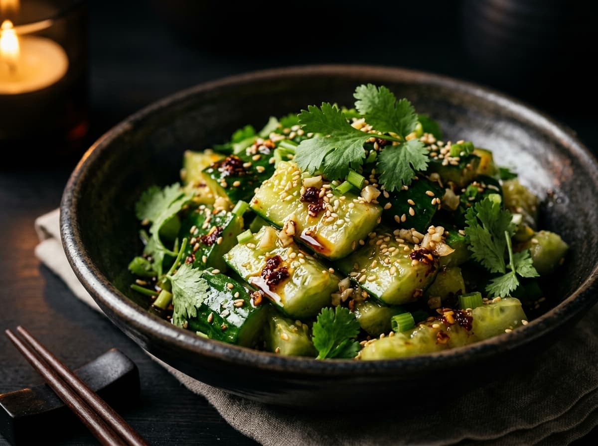 Gurken-Salat mit Knoblauch